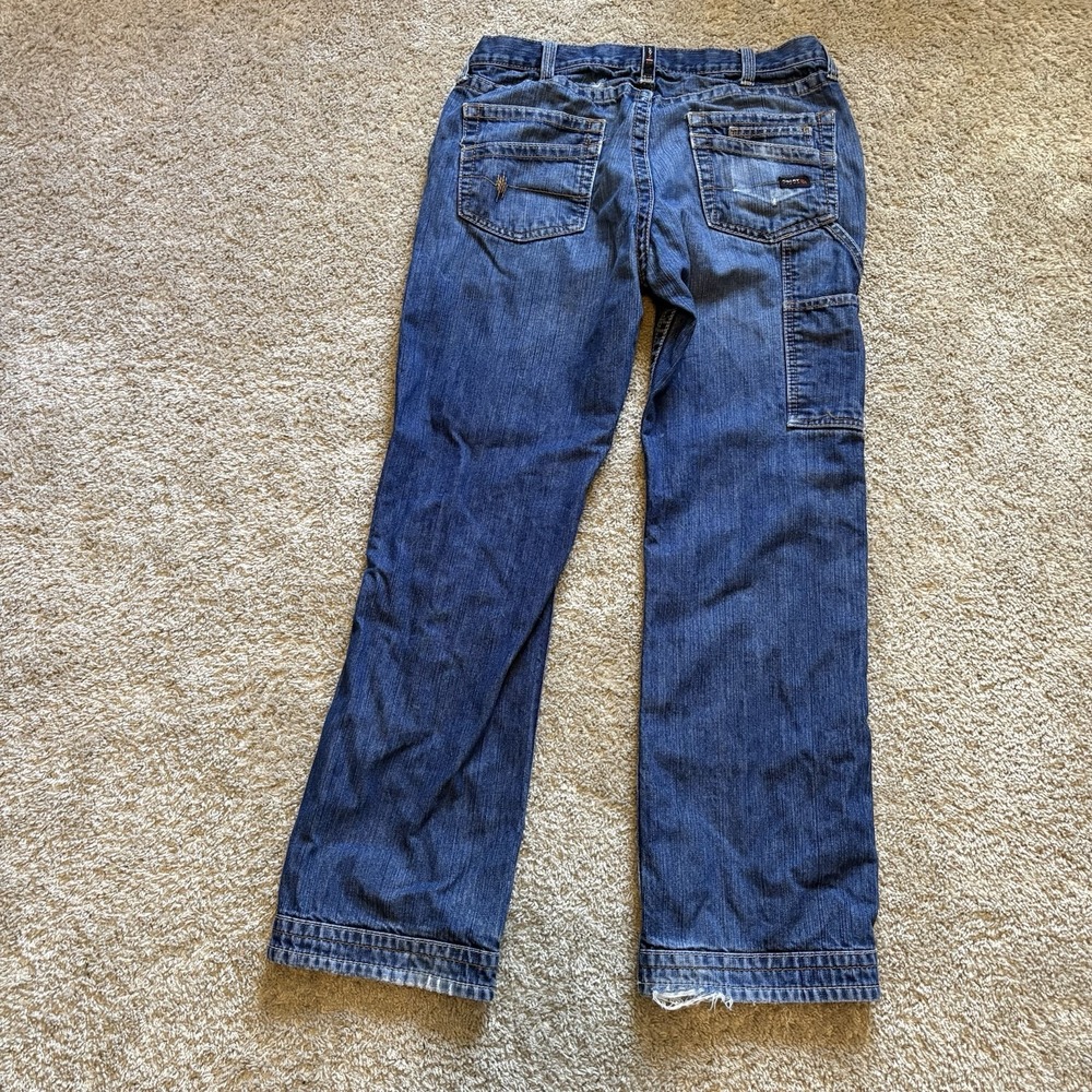 Ariat M4 Relaxed Boot Cut Jeans Fire Resistant Mens 34x32.5 Distressed - Picture 6 of 8